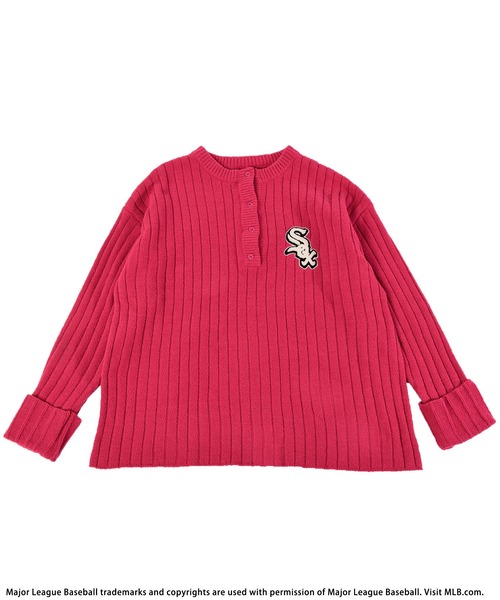 BACK TO THE FIELD(バック トゥー ザ フィールド)の「【MLB】ニットチュニックロゴワンピース(ワンピース・レディース・ピンク/ライトグレー/ネイビー・FREE)」の8枚目の写真