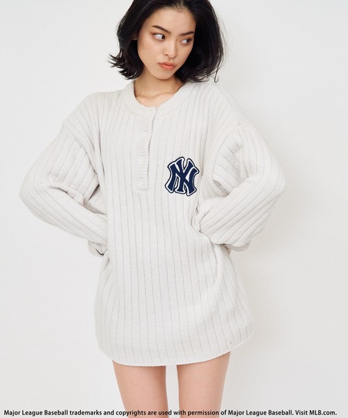 BACK TO THE FIELD(バック トゥー ザ フィールド)の「【MLB】ニットチュニックロゴワンピース(ワンピース・レディース・ピンク/ライトグレー/ネイビー・FREE)」の11枚目の写真