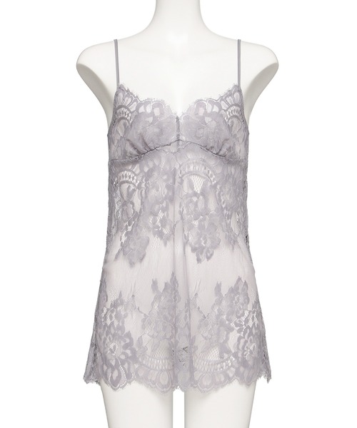 Chut! INTIMATES(シュットインティメイツ)の「シアーライトブラ ロングキャミソール (C356)(その他アンダーウェア/インナー・レディース・ライトグレー/ブラック/パープル・80/90/85)」の1枚目の写真
