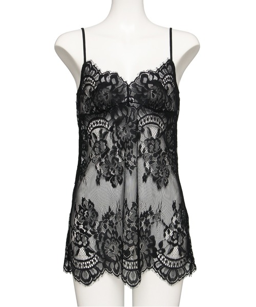 Chut! INTIMATES(シュットインティメイツ)の「シアーライトブラ ロングキャミソール (C356)(その他アンダーウェア/インナー・レディース・ライトグレー/ブラック/パープル・80/90/85)」の2枚目の写真