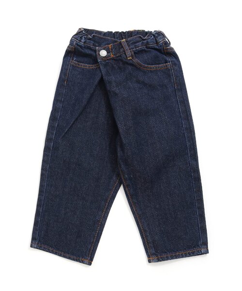 F.O.U（エフオーユー）の「ラップデニム 10分丈（その他パンツ・キッズ・ネイビー/ブルー/キナリ・100/110/120/130/140）」の2枚目の写真
