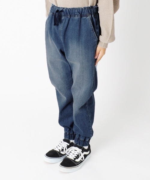 GLAZOS（グラソス）の「[ワイドテーパード]微起毛デニムストレッチ・ジョガーパンツ（デニムパンツ・キッズ・ブルー/グレー・130cm/140cm/150cm/160cm/170cm）」の7枚目の写真