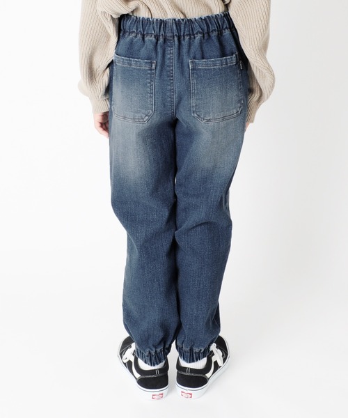 GLAZOS（グラソス）の「[ワイドテーパード]微起毛デニムストレッチ・ジョガーパンツ（デニムパンツ・キッズ・ブルー/グレー・130cm/140cm/150cm/160cm/170cm）」の8枚目の写真