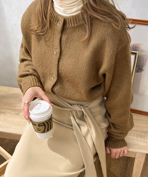 apres jour clair（アプレジュールクレア）の「【apres jour clair】2WAY起毛ショートニットカーディガン（ニット/セーター・レディース・アイボリー/ライトベージュ/ブラウン系その他・フリー/X-LARGE）」の16枚目の写真