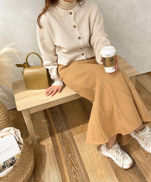 apres jour clair（アプレジュールクレア）の「【apres jour clair】2WAY起毛ショートニットカーディガン（ニット/セーター・レディース・アイボリー/ライトベージュ/ブラウン系その他・フリー/X-LARGE）」の14枚目の写真