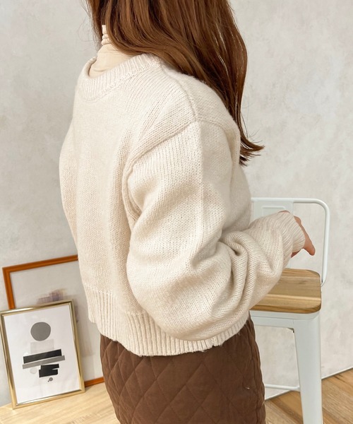 apres jour clair（アプレジュールクレア）の「【apres jour clair】2WAY起毛ショートニットカーディガン（ニット/セーター・レディース・アイボリー/ライトベージュ/ブラウン系その他・フリー/X-LARGE）」の10枚目の写真