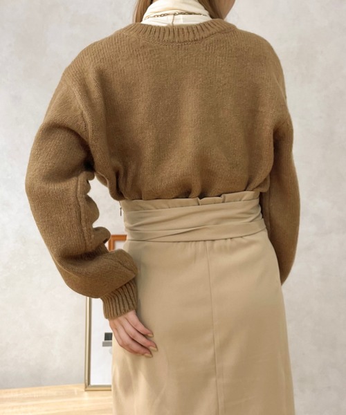 apres jour clair（アプレジュールクレア）の「【apres jour clair】2WAY起毛ショートニットカーディガン（ニット/セーター・レディース・アイボリー/ライトベージュ/ブラウン系その他・フリー/X-LARGE）」の20枚目の写真