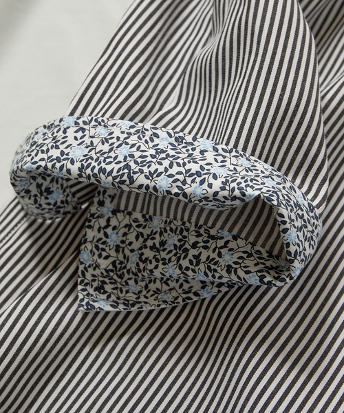 UNION STATION（ユニオンステーション）の「【7分袖】ブロードマテリアル ストライプボタンダウンシャツ（シャツ/ブラウス・メンズ・ブラック/ネイビー・LL/M/L）」の9枚目の写真