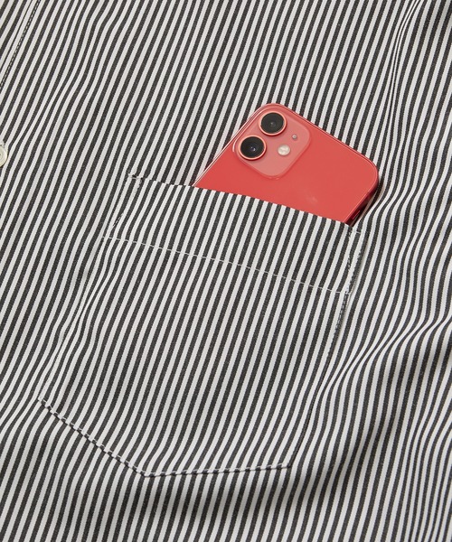 UNION STATION（ユニオンステーション）の「【7分袖】ブロードマテリアル ストライプボタンダウンシャツ（シャツ/ブラウス・メンズ・ブラック/ネイビー・LL/M/L）」の11枚目の写真