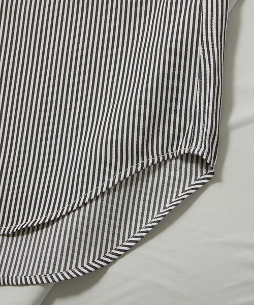 UNION STATION（ユニオンステーション）の「【7分袖】ブロードマテリアル ストライプボタンダウンシャツ（シャツ/ブラウス・メンズ・ブラック/ネイビー・LL/M/L）」の13枚目の写真