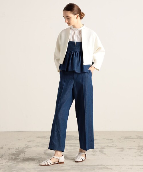 ♥美品 TOMORROWLAND COLLECTION ジップアップブルゾン セール】ナップコットン ジップアップブルゾン（ブルゾン