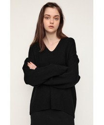 SLY | V/N MG LOOSE TOPS/Vネックミドルゲージルーズトップス(ニット/セーター)