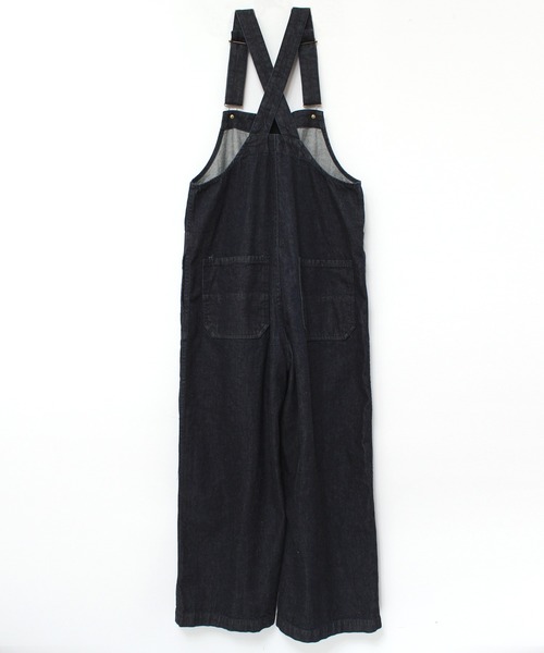 RNA-N(アールエヌエーエヌ)の「O0667 オーガニックコットンストレートオーバーオール(サロペット/オーバーオール・レディース・インディゴブルー/キナリ/ブラウン・MEDIUM)」の3枚目の写真