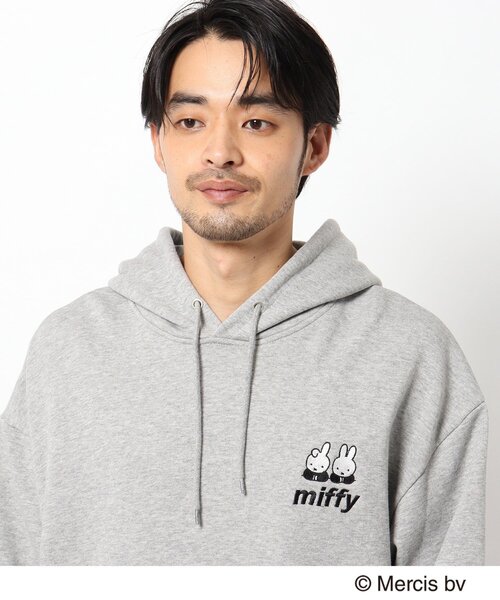 BASECONTROL(ベースコントロール)の「◆miffy ミッフィー / バックグラフィック 裏毛フーディー(パーカー・メンズ・ブラック/グレー/アイボリー・02/03/04)」の10枚目の写真