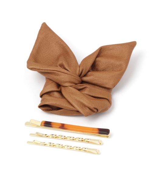 niko and...（ニコアンド）の「ワイヤーリボン＆ピンセット（ヘアピン・レディース・ライトブルー/ブラウン/アイボリー・0）」の2枚目の写真