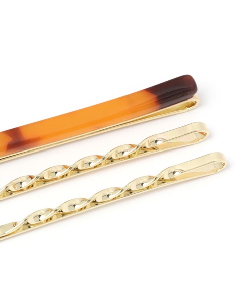 niko and...（ニコアンド）の「ワイヤーリボン＆ピンセット（ヘアピン・レディース・ライトブルー/ブラウン/アイボリー・0）」の6枚目の写真