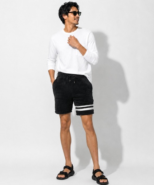 NO WAY(ノーウェイ)の「/Bl/サイドラインショートパンツ(その他パンツ・メンズ・ネイビー/ブラック/ベージュ・LARGE/MEDIUM)」の12枚目の写真