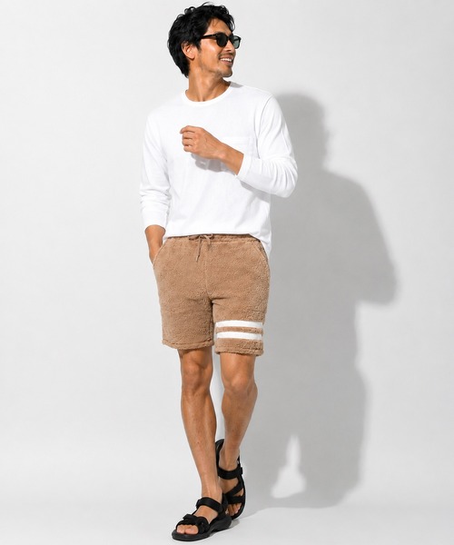 NO WAY(ノーウェイ)の「/Bl/サイドラインショートパンツ(その他パンツ・メンズ・ネイビー/ブラック/ベージュ・LARGE/MEDIUM)」の11枚目の写真
