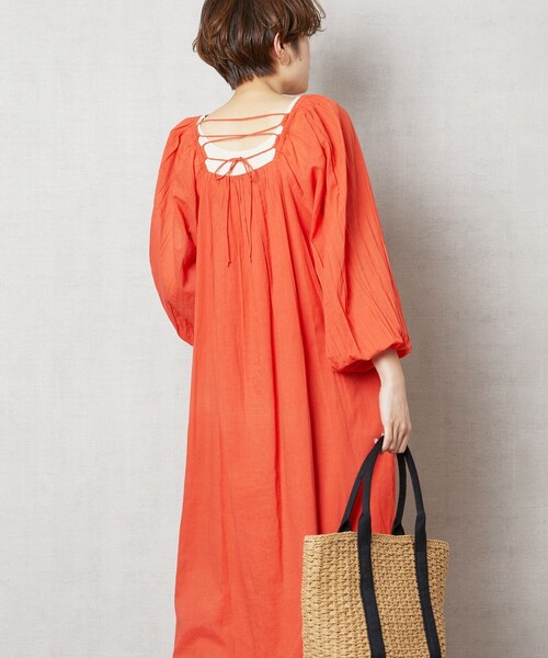 Web限定 インドボイルバックレースワンピース