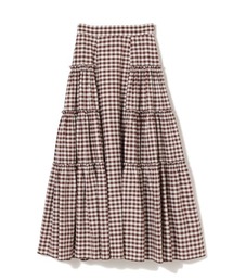 ギンガムチェックティアードスカート