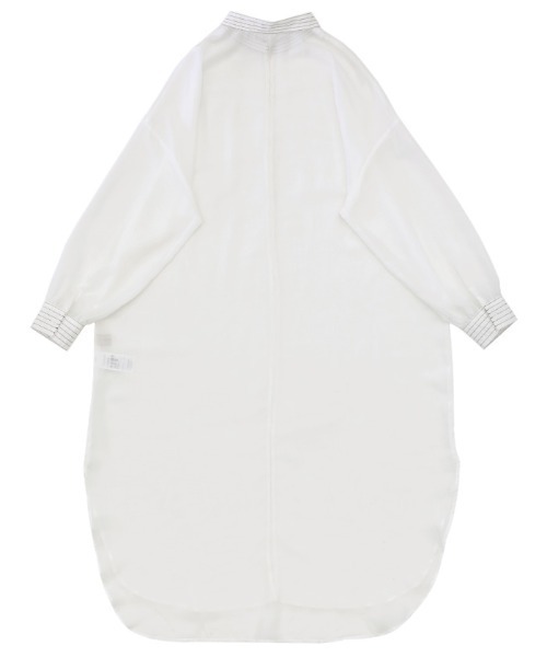 select MOCA（セレクトモカ）の「バイカラーステッチシアーガーゼロングシャツ（シャツ/ブラウス・レディース・ブラック/オフホワイト・FREE）」の19枚目の写真