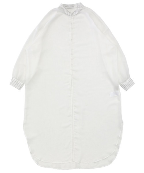 select MOCA（セレクトモカ）の「バイカラーステッチシアーガーゼロングシャツ（シャツ/ブラウス・レディース・ブラック/オフホワイト・FREE）」の18枚目の写真