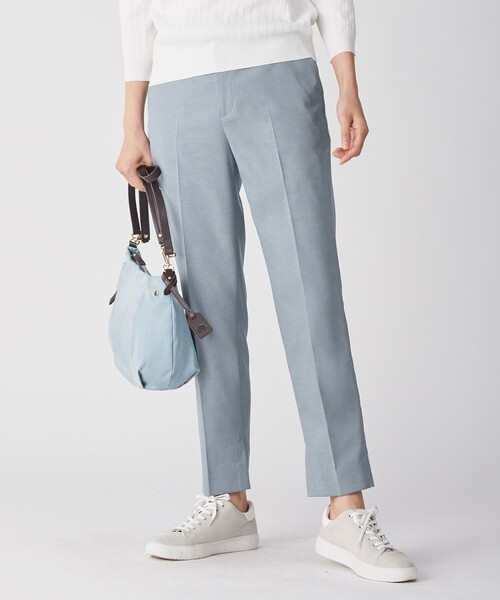 J.PRESS(ジェイプレス)の「【洗える】T/Rシャークスキン テーパード パンツ(その他パンツ・レディース・ライトグレー系/ピンク系/ダルブルー系・T13/T15/T17)」の3枚目の写真