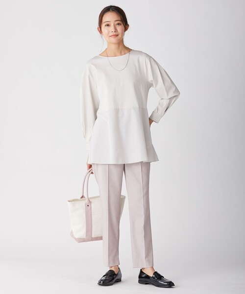 J.PRESS(ジェイプレス)の「【洗える】T/Rシャークスキン テーパード パンツ(その他パンツ・レディース・ライトグレー系/ピンク系/ダルブルー系・T13/T15/T17)」の19枚目の写真