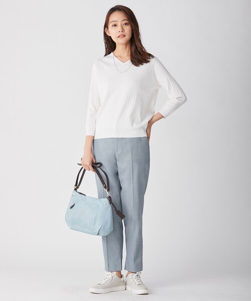 J.PRESS(ジェイプレス)の「【洗える】T/Rシャークスキン テーパード パンツ(その他パンツ・レディース・ライトグレー系/ピンク系/ダルブルー系・T13/T15/T17)」の14枚目の写真
