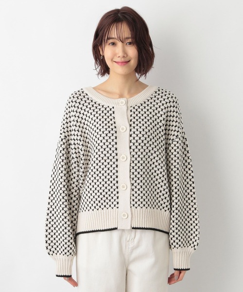 GLOBAL WORK（グローバルワーク）の「2WAY編み柄プルオーバーカーディガン/263019（カーディガン/ボレロ・レディース・オフホワイト/ベージュ/ライトブルー・FREE）」の9枚目の写真