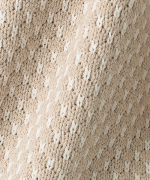 GLOBAL WORK（グローバルワーク）の「2WAY編み柄プルオーバーカーディガン/263019（カーディガン/ボレロ・レディース・オフホワイト/ベージュ/ライトブルー・FREE）」の17枚目の写真