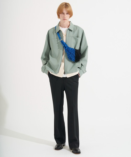LiNoH(リノー)の「WOOL TWILL STITCH BLOUSON(ブルゾン・メンズ・ブラック/ミント・1/2)」の16枚目の写真