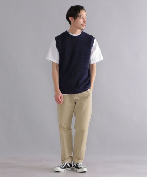 SHIPS(シップス)の「SHIPS: 7ゲージ リネン/コットン ミックスヤーン ニットベスト(ベスト・メンズ・ベージュ/ネイビー/グレー・SMALL/MEDIUM/LARGE)」の17枚目の写真
