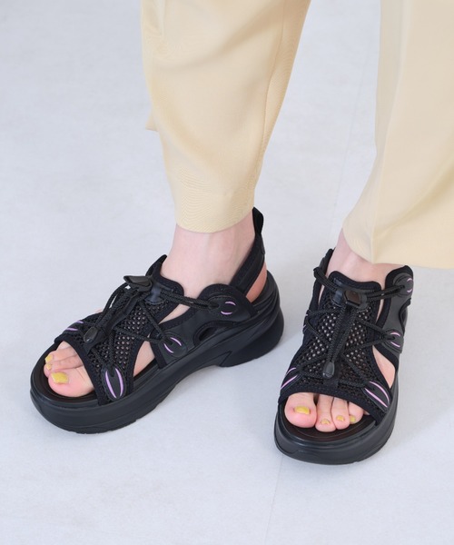 ORTR（オーアールティーアール）の「厚底メッシュスポーツサンダル