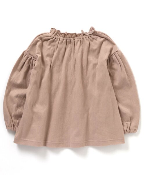 apres les cours（アプレレクール）の「/シャーリング長袖Tシャツ（Tシャツ/カットソー・キッズ・ラベンダー/サックスブルー/ベージュ/カーキ/アイボリー/サーモンピンク・100/110/140/80/120/130/90）」の7枚目の写真