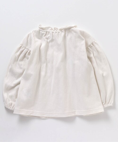 apres les cours（アプレレクール）の「/シャーリング長袖Tシャツ（Tシャツ/カットソー・キッズ・ラベンダー/サックスブルー/ベージュ/カーキ/アイボリー/サーモンピンク・100/110/140/80/120/130/90）」の8枚目の写真