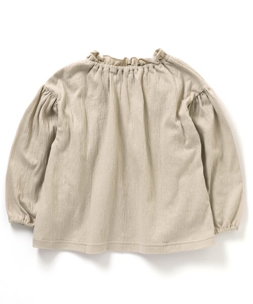 apres les cours（アプレレクール）の「/シャーリング長袖Tシャツ（Tシャツ/カットソー・キッズ・ラベンダー/サックスブルー/ベージュ/カーキ/アイボリー/サーモンピンク・100/110/140/80/120/130/90）」の9枚目の写真