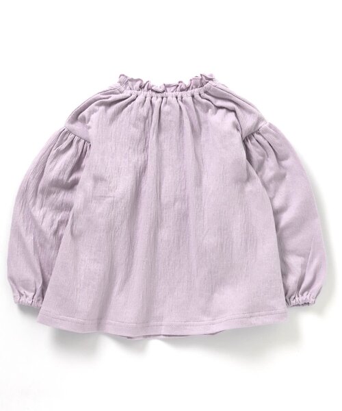 apres les cours（アプレレクール）の「/シャーリング長袖Tシャツ（Tシャツ/カットソー・キッズ・ラベンダー/サックスブルー/ベージュ/カーキ/アイボリー/サーモンピンク・100/110/140/80/120/130/90）」の10枚目の写真