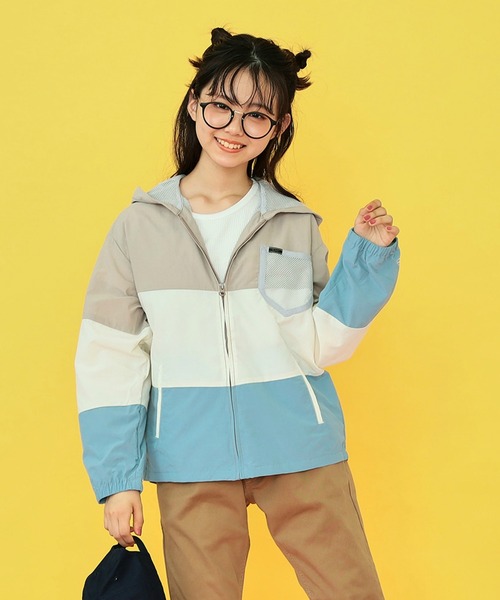 Lee(リー)の「【120-160cm】キッズ アスレチックシェルパーカ / ウィンドブレーカー(セットアップ対応)(マウンテンパーカー・キッズ・パープル系その他/チャコールグレー/ベージュ系その他/レッド系その他・120/160/140)」の3枚目の写真