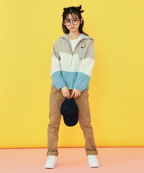 Lee(リー)の「【120-160cm】キッズ アスレチックシェルパーカ / ウィンドブレーカー(セットアップ対応)(マウンテンパーカー・キッズ・パープル系その他/チャコールグレー/ベージュ系その他/レッド系その他・120/160/140)」の14枚目の写真