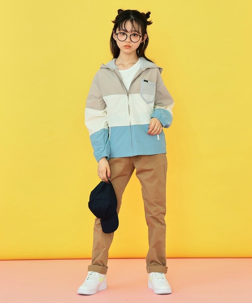 Lee(リー)の「【120-160cm】キッズ アスレチックシェルパーカ / ウィンドブレーカー(セットアップ対応)(マウンテンパーカー・キッズ・パープル系その他/チャコールグレー/ベージュ系その他/レッド系その他・120/160/140)」の17枚目の写真