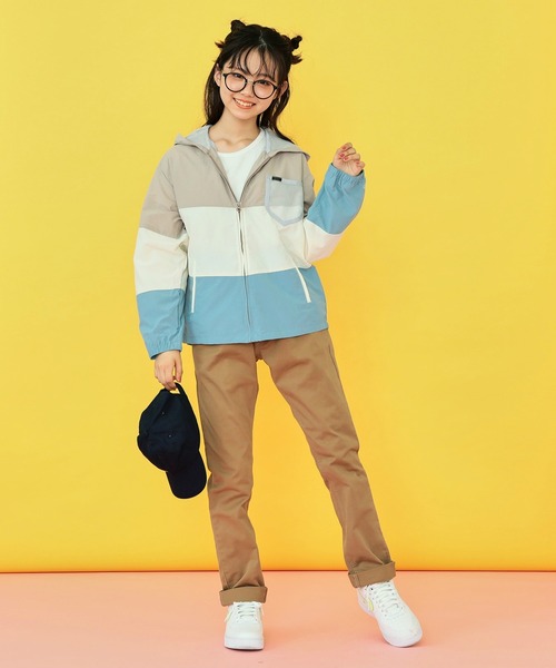 Lee(リー)の「【120-160cm】キッズ アスレチックシェルパーカ / ウィンドブレーカー(セットアップ対応)(マウンテンパーカー・キッズ・パープル系その他/チャコールグレー/ベージュ系その他/レッド系その他・120/160/140)」の18枚目の写真
