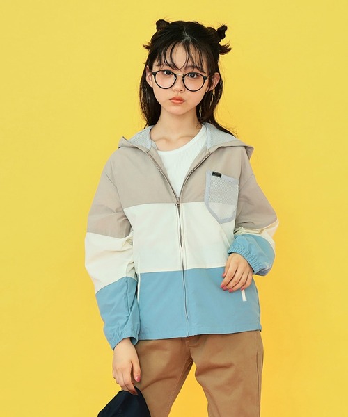 Lee(リー)の「【120-160cm】キッズ アスレチックシェルパーカ / ウィンドブレーカー(セットアップ対応)(マウンテンパーカー・キッズ・パープル系その他/チャコールグレー/ベージュ系その他/レッド系その他・120/160/140)」の10枚目の写真