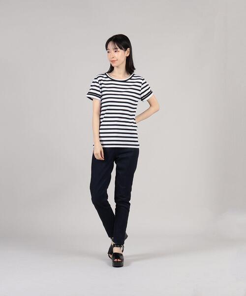 To b. by agnes b.（トゥービーバイアニエスベー）の「WS41 TS ボーダーTシャツ（Tシャツ/カットソー・レディース・ホワイト・40/38）」の2枚目の写真