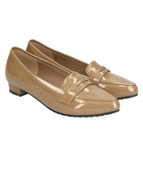 ポインテッドトゥレインパンプス