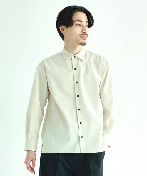 BESPOKE TOKYO(ビスポークトウキョウ)の「TWO SIDED L/S SHIRT(シャツ/ブラウス・メンズ・ブラック/オフホワイト/ダークグレー・1/2/3)」の1枚目の写真