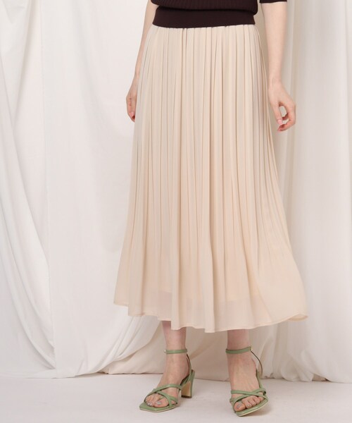 シフォンジョーゼットプリーツスカート