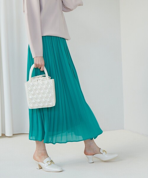 シフォンジョーゼットプリーツスカート
