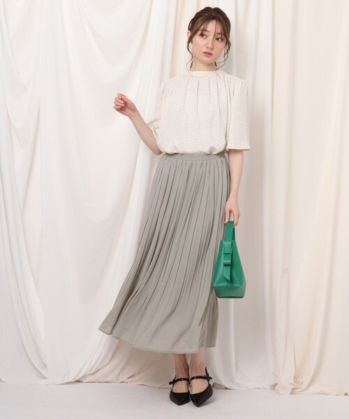 シフォンジョーゼットプリーツスカート