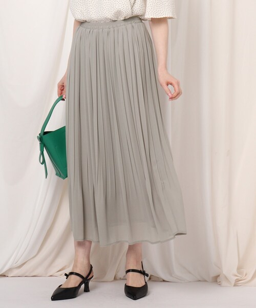 シフォンジョーゼットプリーツスカート